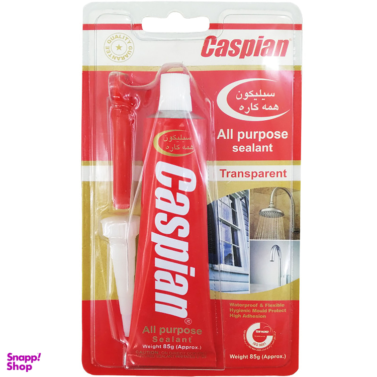 چسب سیلیکون آکواریوم کاسپین مدل شفاف تیوپی حجم 85 میلی لیتر