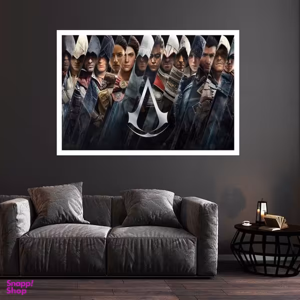 تابلو بکلیت طرح بازی Assassin Creed  مدل قاب شاسی W-s8741