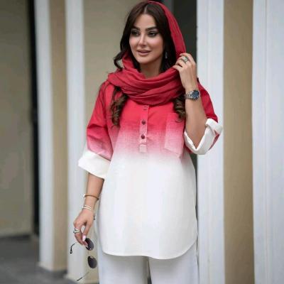 بلوز شومیز تونیک خنک تابستانی لنین خارجی مدل سایه