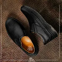 کفش تمام چرم گاوی راحتی و طبی روزمره مردانه مدل فابیو عسلی با ارسال رایگان
