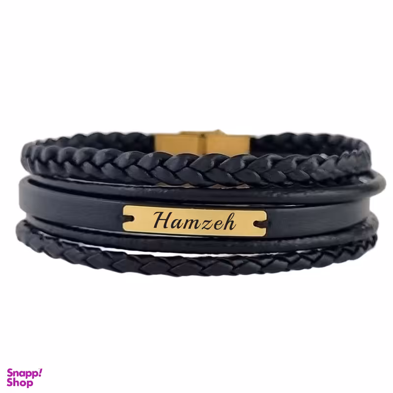 دستبند طلا 18 عیار مردانه لیردا مدل اسم حمزه 13401