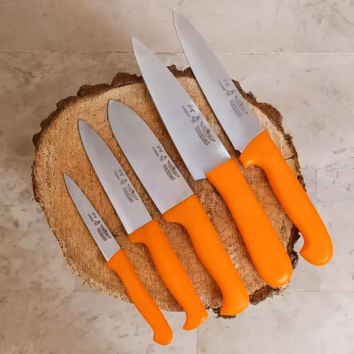 ست چاقو دسته نارنجی حیدری زنجان با ارسال رایگان 