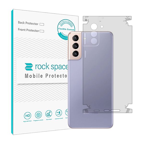 گلس محافظ پشت گوشی سامسونگ S21 plus 5G مدل نانو هیدروژل شفاف برند راک اسپیس سایز M کد 12123