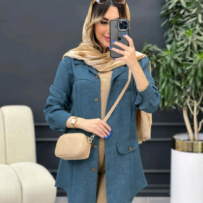 مانتو اسپرت زنانه نخی مدل پیله دار