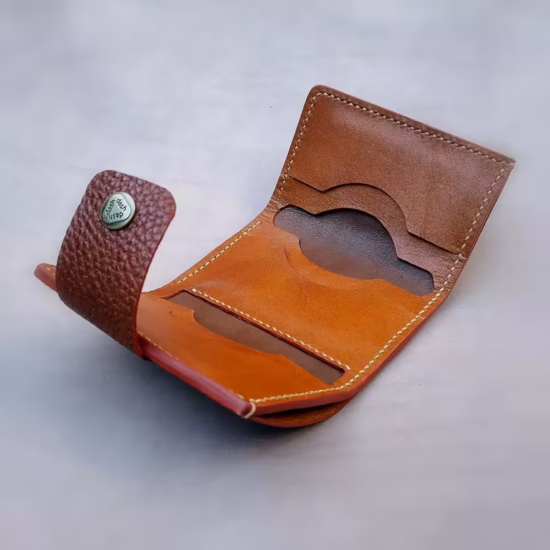 کیف پول چرمی دست دوز مدل صبا