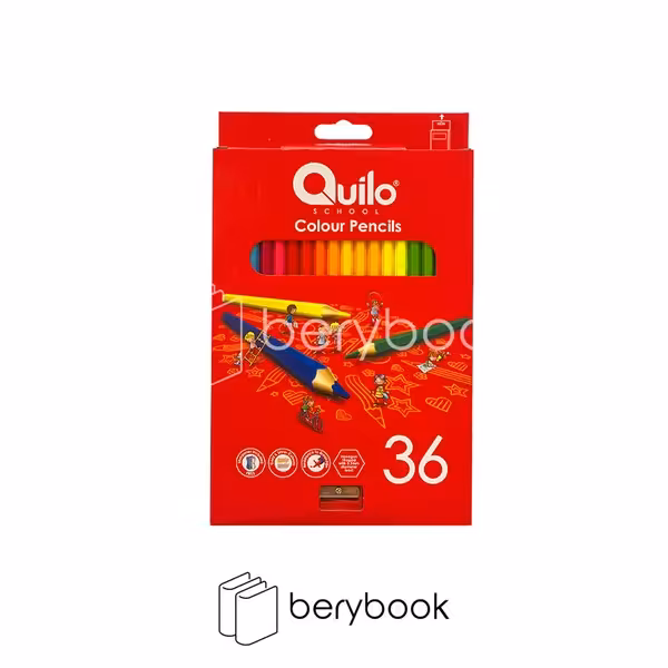 Quilo / کوییلو / مداد رنگی / 36 رنگ / جعبه مقوایی / همراه تراش / 634159