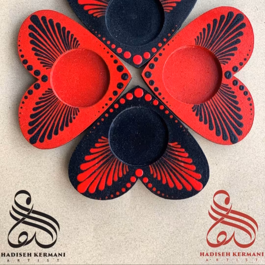 جاشمعی قلبی نقطه کوبی دستساز پانی گالری 