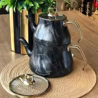 کتری قوری لوله دار گرانیتی بریونی مشکی