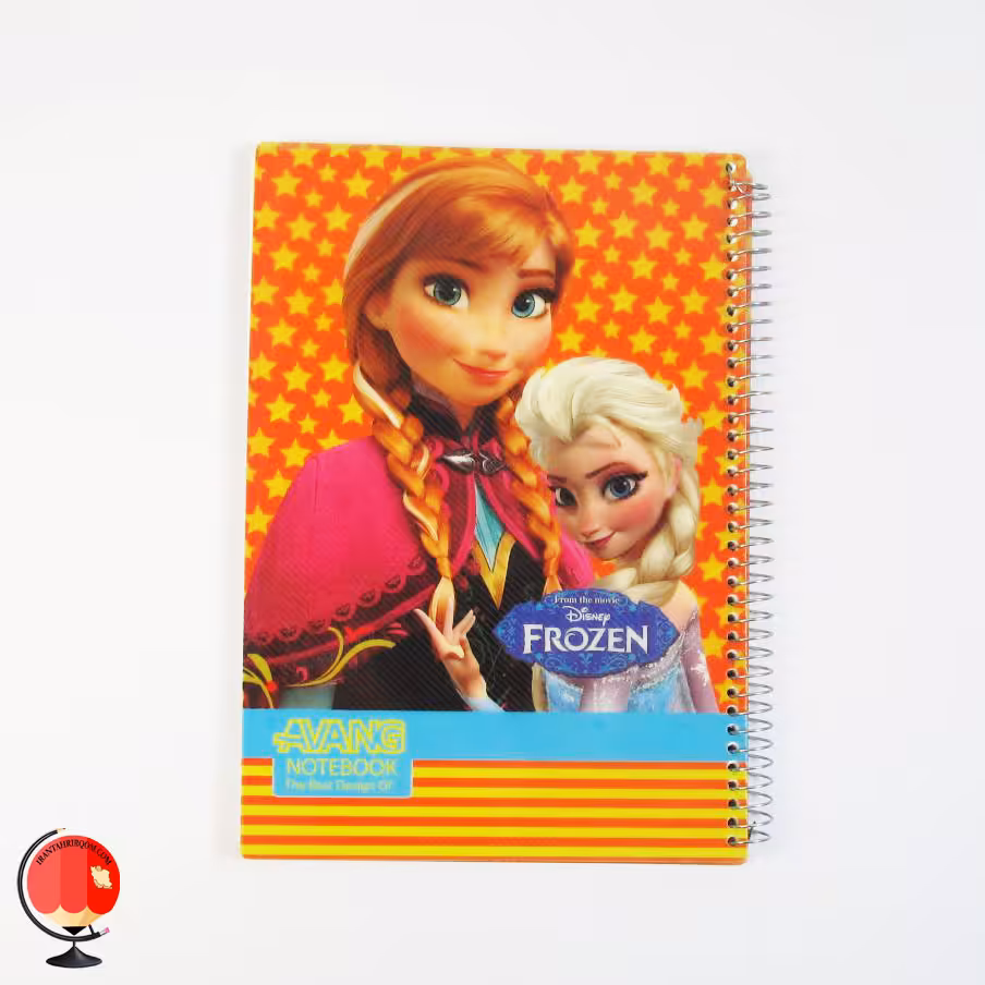 دفتر نقاشی 100 برگ سیمی طرح السا و انا جلد طلقی آونگ