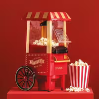 پاپ کورن ساز کوک پلاس رنگ قرمز مدل cookplus popcorn machine red