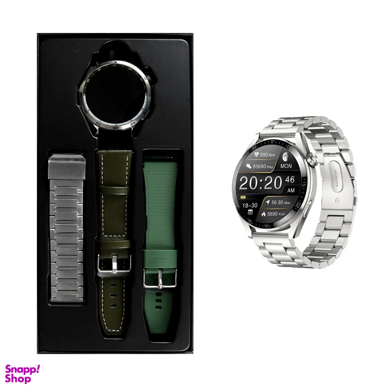 ساعت هوشمند هاینو تکو مدل RW-44 همراه با سه بند