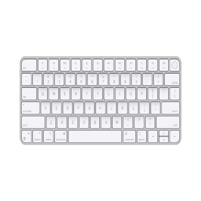 کیبورد بی‌سیم اپل مدل Magic Keyboard Silver US English With Touch ID MK293