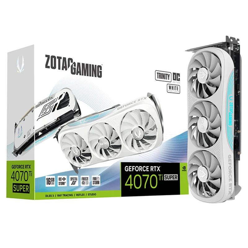 کارت گرافیک ZOTAC GAMING GeForce RTX 4070 Ti SUPER Trinity OC White Edition 16GB | آی تی هوم