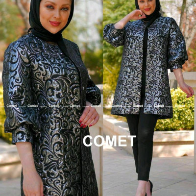 مانتو مجلسی ژاکارد مدل مونیکا