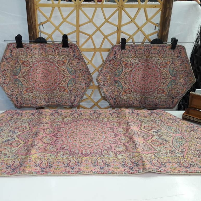 رومیزی سه تیکه ترمه ابریشم رضایی طرح نیایش