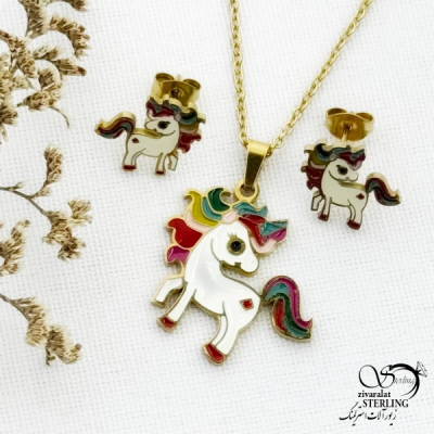 نیمست با آویز تک شاخ (بچه گانه) کد 13379