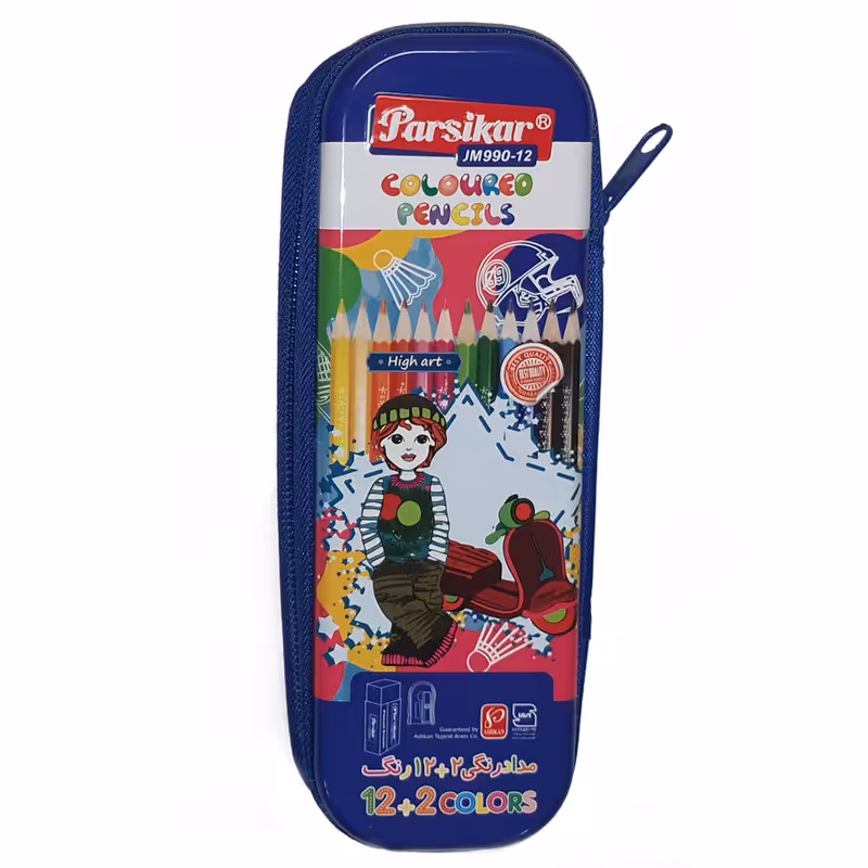 مداد رنگی 14 رنگ پارسیکار مدل Jm990-12
