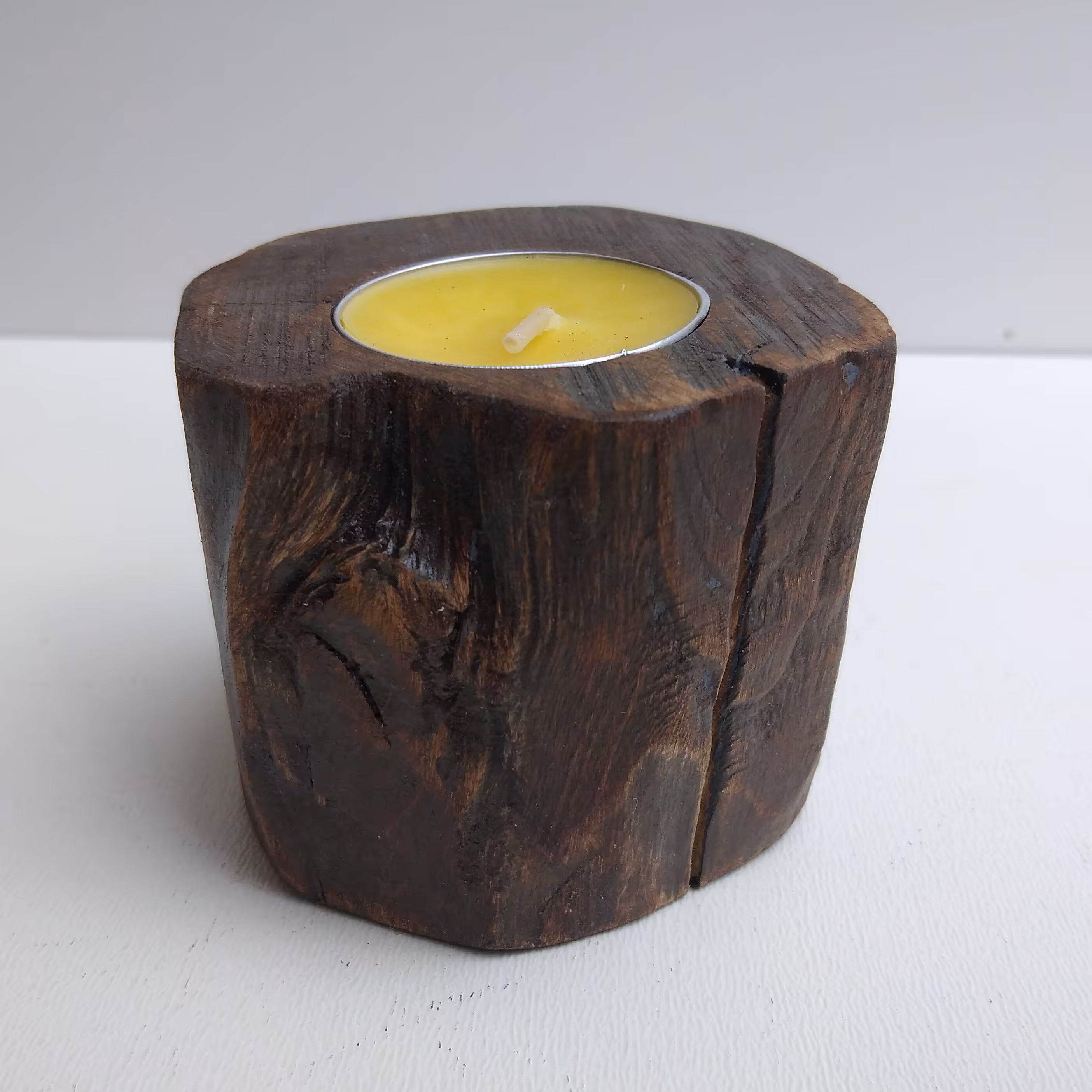 جا شمعی چوبی روستیک