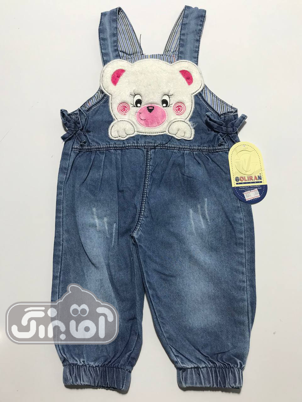 پیشبندی لی گل ایران طرح خرس لپ صورتی کد 633