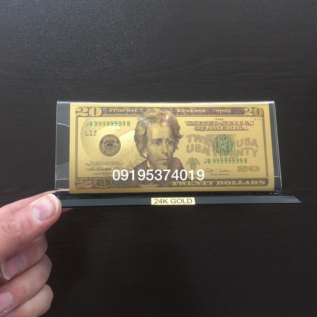 استند   دلار  روکش طلا