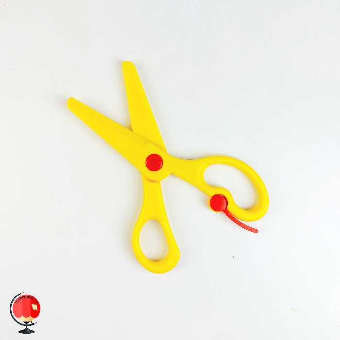 قیچی کاردستی پلاستیکی زرد کد 29107