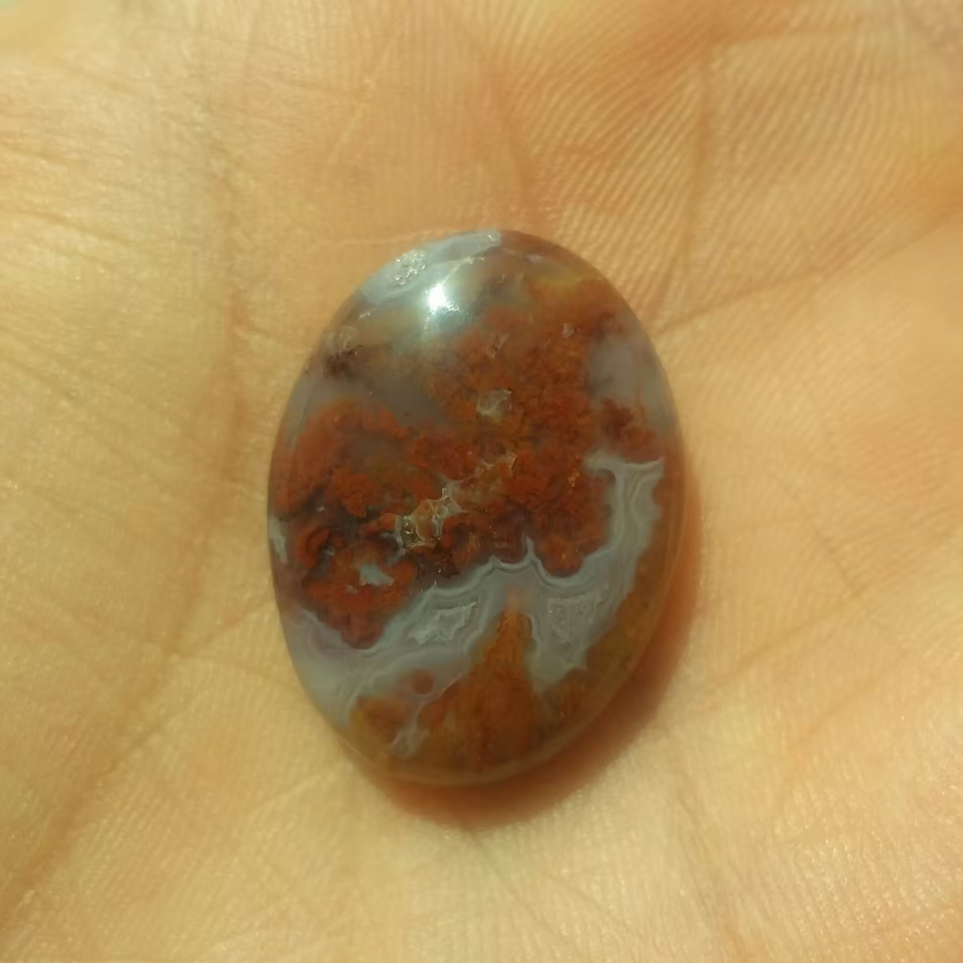 نگین عقیق منظره بسیااار خوش رنگ خاص و زیبا کاملا طبیعی