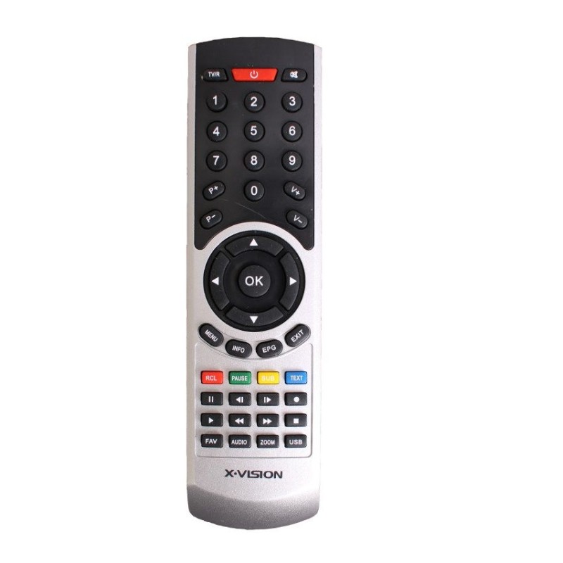 کنترل دیجیتال ایکس ویژن XVISION  کنترل گیرنده دیجیتال ایکس ویژن  دکمه ولوم طوسی مدل xvision1250ارسال رایگان