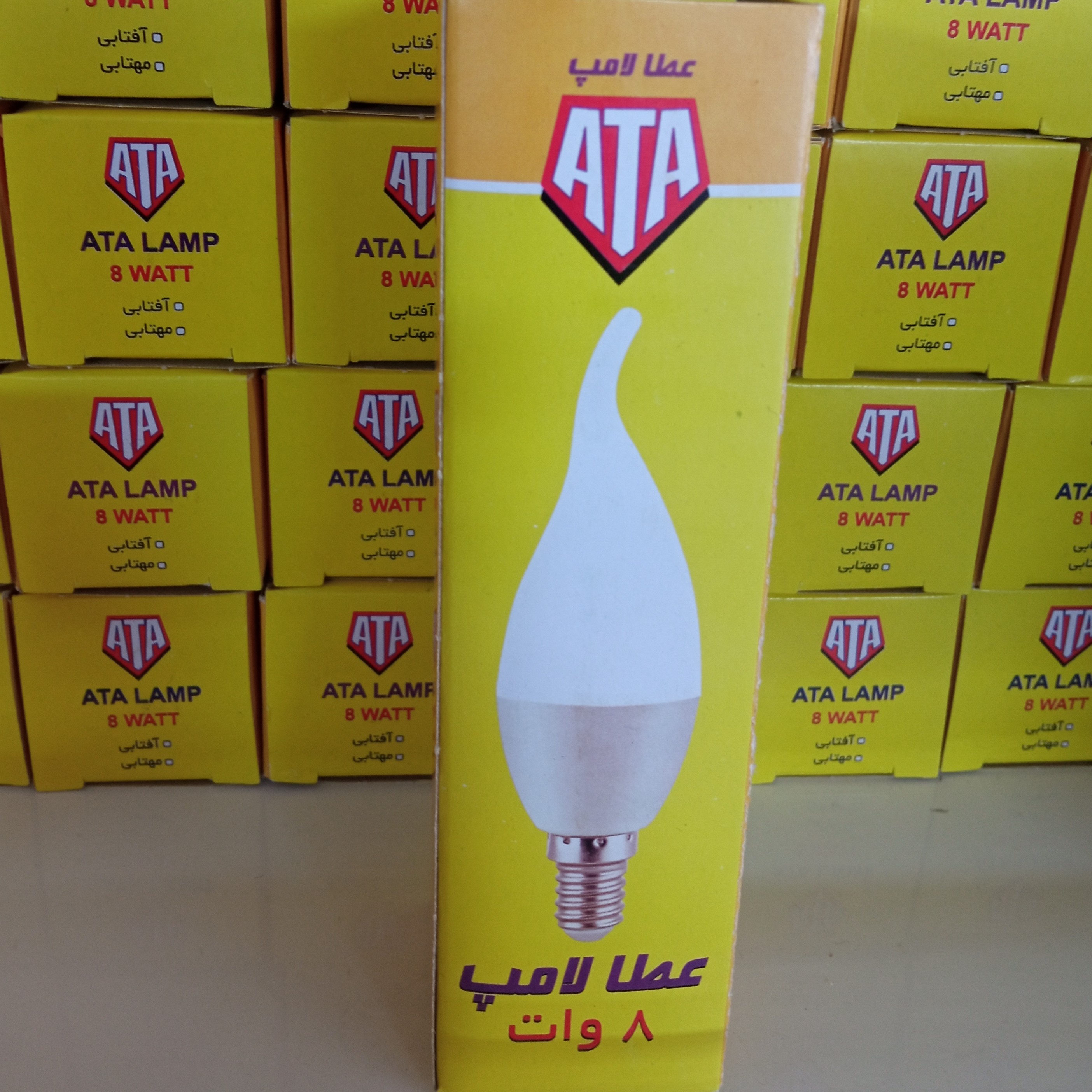 لامپ شمعی 8 وات یکسال گارانتی