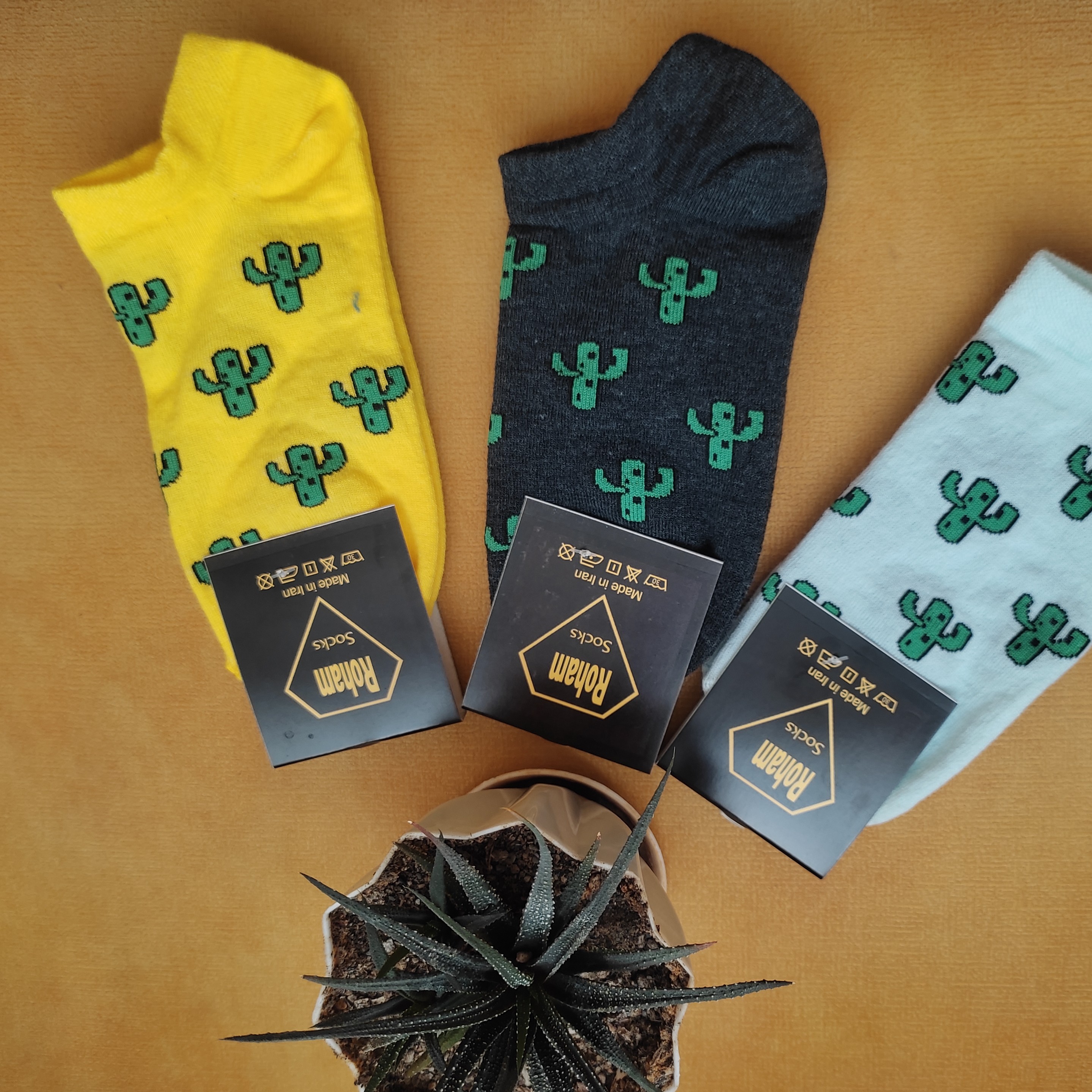 جوراب مچی طرح کاکتوس