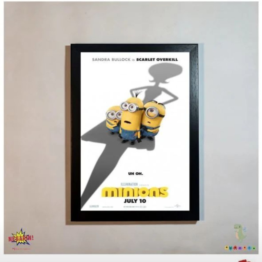 تابلو دکوراتیو طرح فیلم های سینمایی و انیمیشن سایز 33 در 34 سانتیمتر 