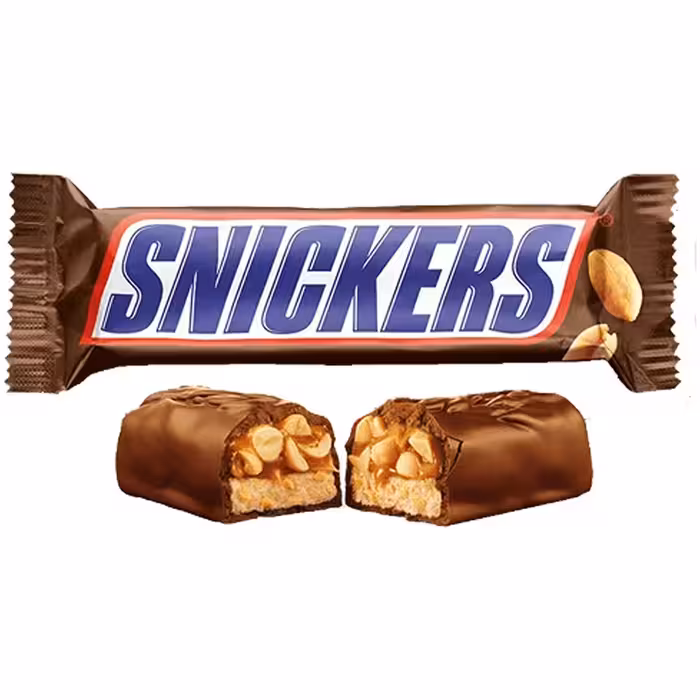 شکلات اسنیکرز SNICKERS با مغز بادام زمینی وکارامل 50گرم