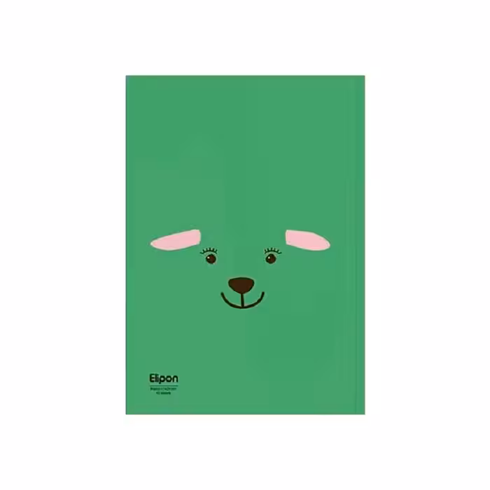 دفتر 40 برگ خطی ته چسب الیپون طرح حیوانات