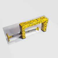 گیره پیچ دستی  c شکل محکم رنگ زرد 