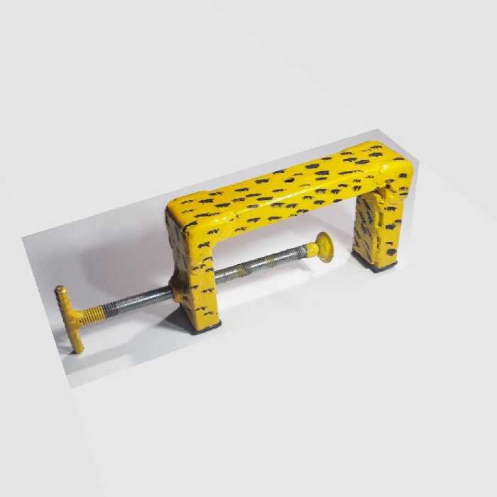 گیره پیچ دستی  c شکل محکم رنگ زرد 