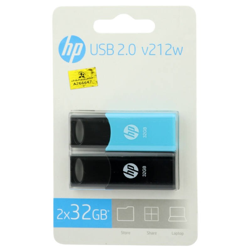 فلش 32 گیگ اچ پی HP V212W بسته 2 عددی گارانتی تا برج 11 سال 1403