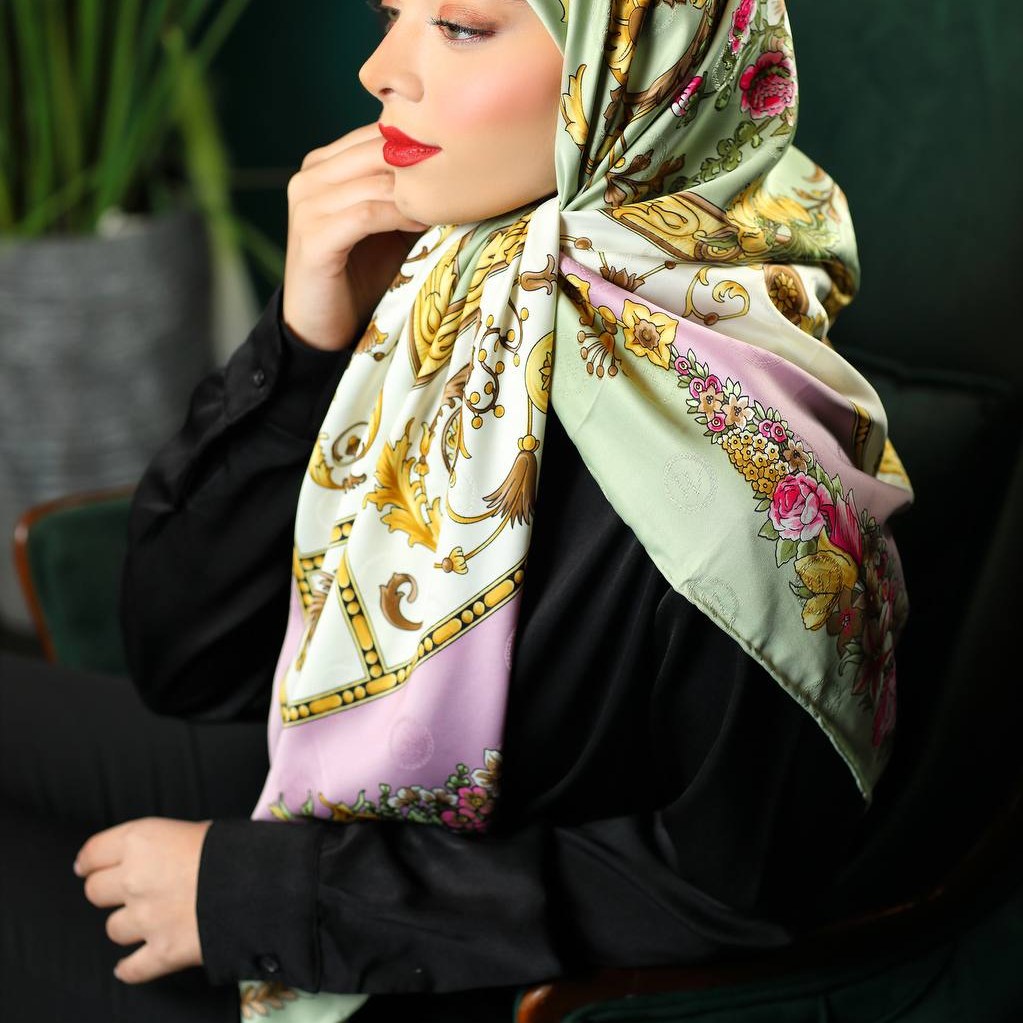 روسری ابریشم ژاکارد کد9380 (5)