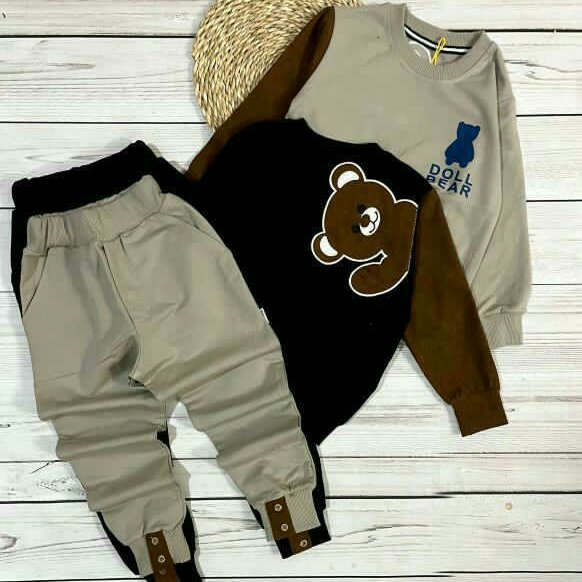 ست اسپرت خرسی جنس دورس لاکرا پشت کبریتی درجه یک کیفیت عالی در 3رنگ