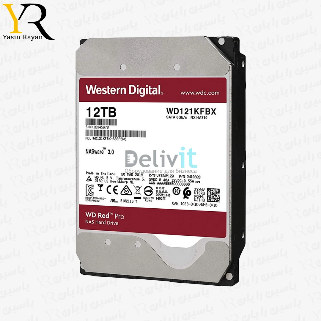 هارد اینترنال قرمز 12 ترابایت وسترن دیجیتال مدل: Red Pro WD121KFBX 12TB