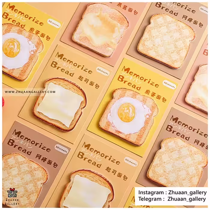 استیکی نت Memorize Bread طرح نان تست