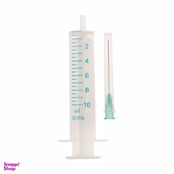 سرنگ 10 سی سی  سوپا مدل زیر جلدی بسته 20 عددی