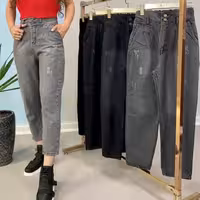 شلوار دخترونه/مدل مام فیت/قد 90