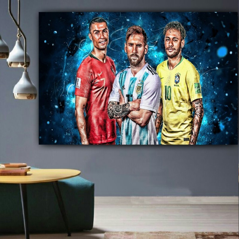 تابلو عکس طرح فوتبال  روی شاسی 13 در 18