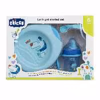سرویس ظرف غذای کودک چیکو اورجینال 3 تکه تمام سیلیکون پسرانه  chicco BPA FREE
