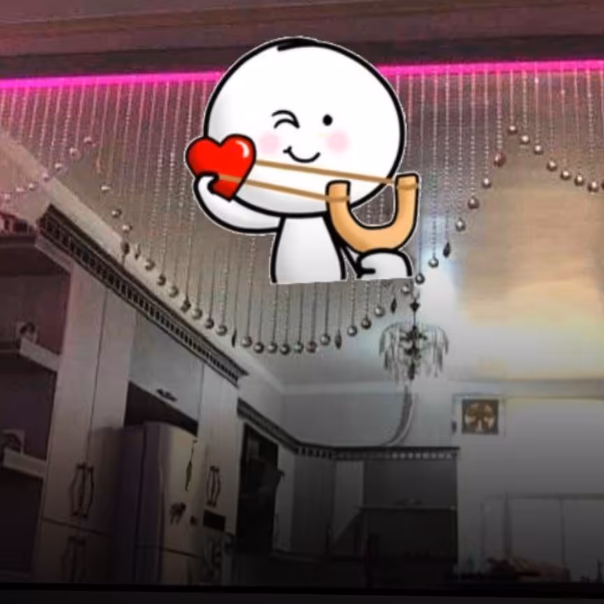 پرده کریستال نیم دایره