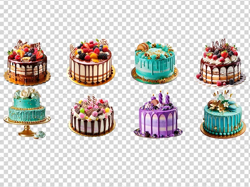 عکس PNG انواع کیک | گرافیک با طعم تربچه