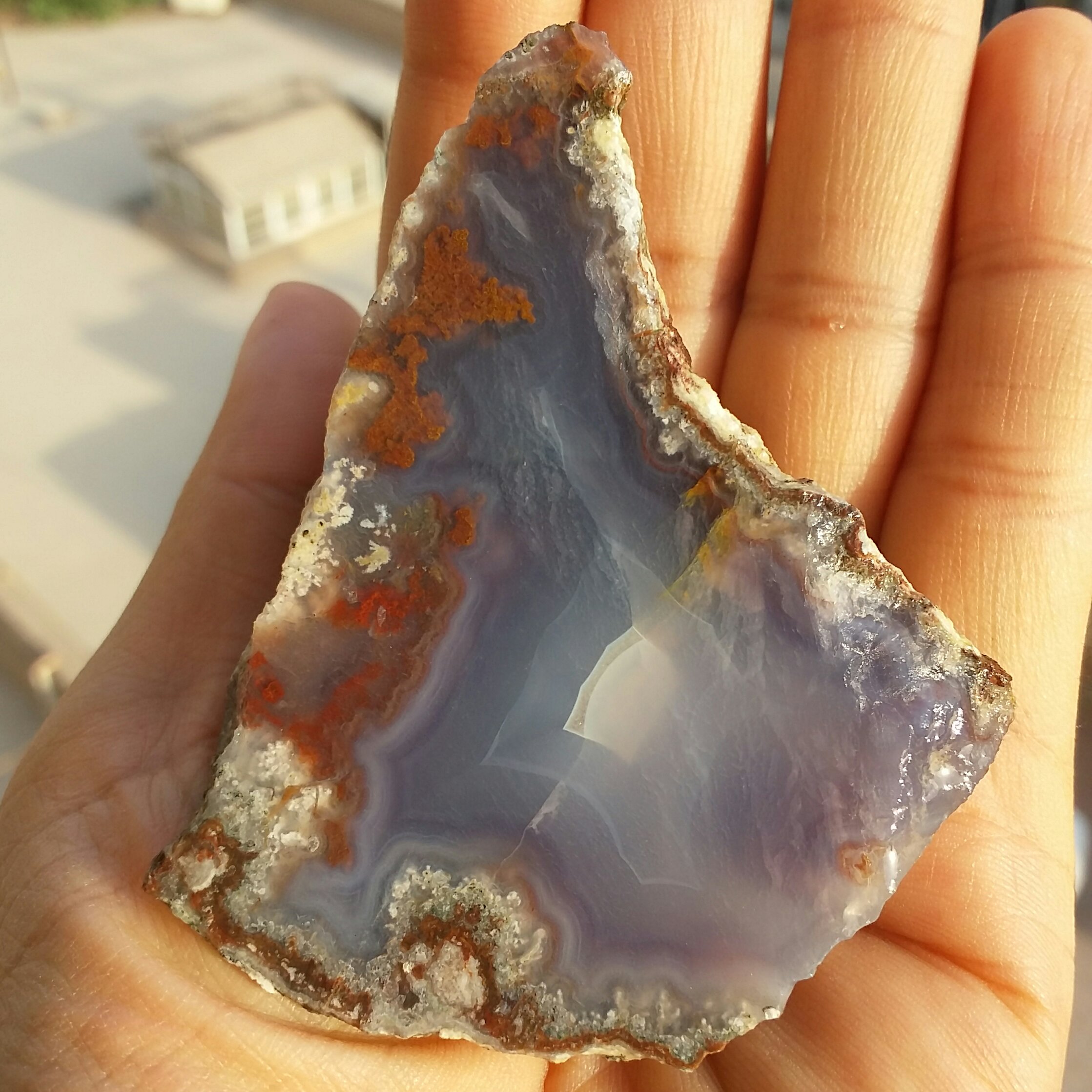 اسلایس سنگ راف شجر دریایی بسیار خوش رنگ به همراه عقیق سلیمانی 3بعدی خارق العاده زیبا شاهکار خلقت 100 در 100طبیعی دیدنی