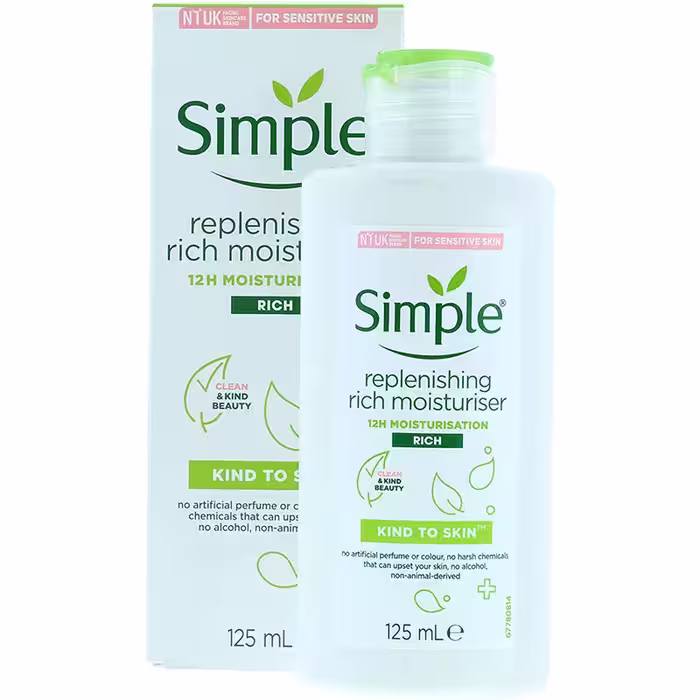 کرم آبرسان و مرطوب کننده مدل ریچ سیمپل Simple Kind To Skin Replenishing Rich Moisturiser