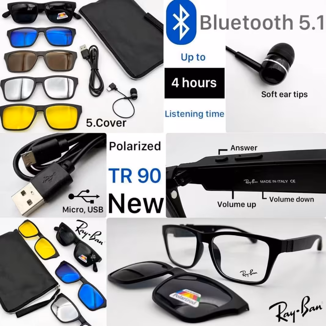 فریم عینک طبی همراه با 5 کاور مگنتی