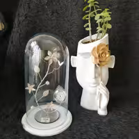 گل نقره ساعت دار رومیزی 