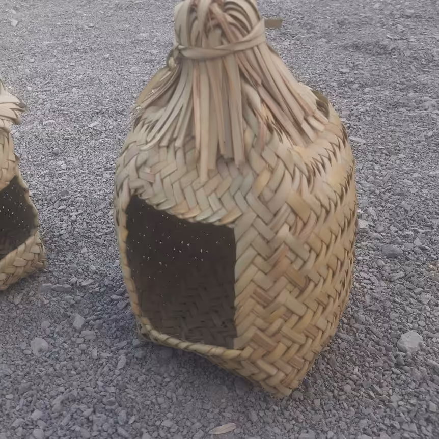 لانه پرنده دستبافت حصیری  بادوام 